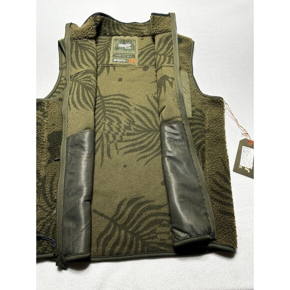 Howler Brothers Bros Vest Mens Small Chisos Fleece Sherpa Forest Leaf Print NWT - Picture 4 of 10